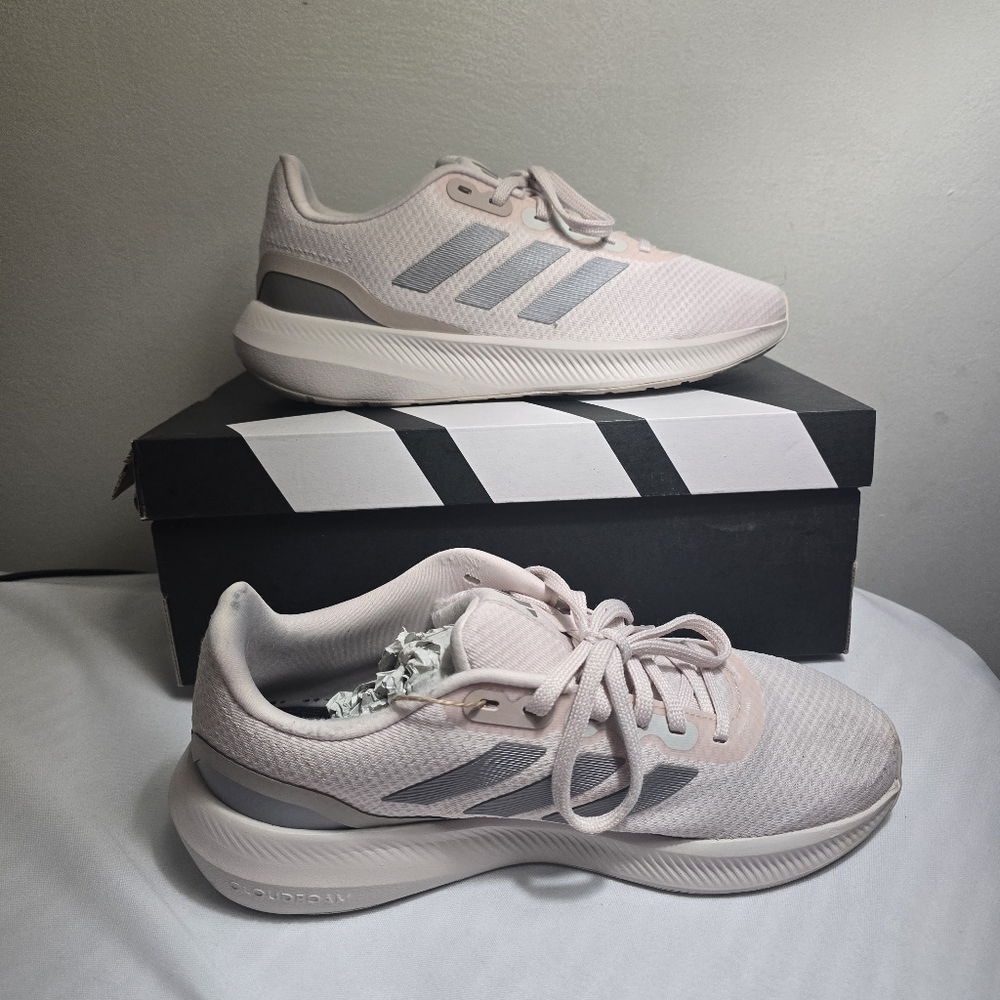 Adidas Women's Light Pink & Gray Runfalcon 3.0 W Running Shoes W Cloudfoam - 9.5
